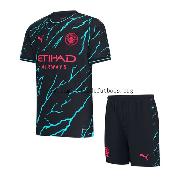 Camiseta Manchester City Replica Segunda Ropa Niño 2023/24 Atrapa este precio bestia