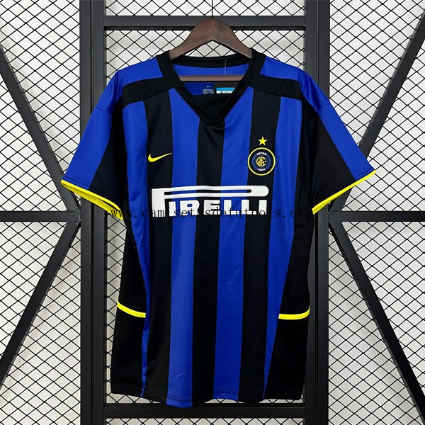 Camiseta Inter Milan Replica Primera Ropa Retro 2002 2003 Benefíciate este rebajón celestial