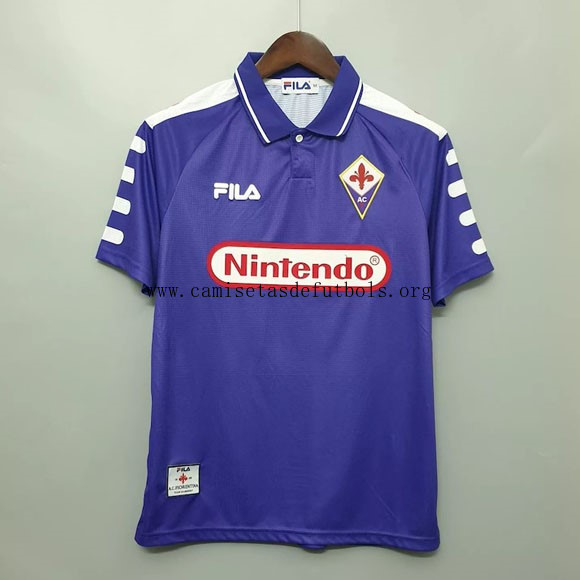 Camiseta Fiorentina Replica Primera Ropa Retro 1998 1999 Gangaza transparente de infarto