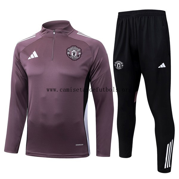 Sudadera De Training Manchester United 2025/26 Purpura 5 ¡¡Ni te imaginas soberbio chollazo solo hoy!