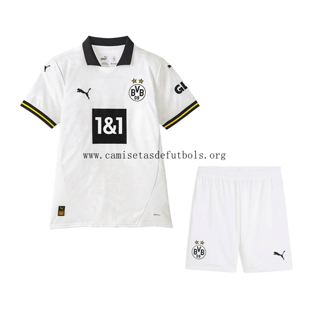 Camiseta Borussia Dortmund Weisse Replica Tercera Ropa Niño 2024/25 Formidable ofertón, no lo dejes escapar solo hoy