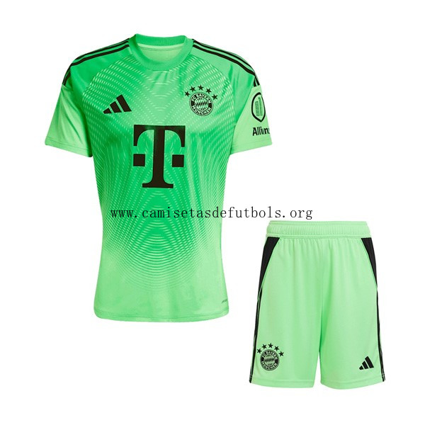 Camiseta Bayern Munich Portero Niño 2025/26 Verde Descuento, hazte con él