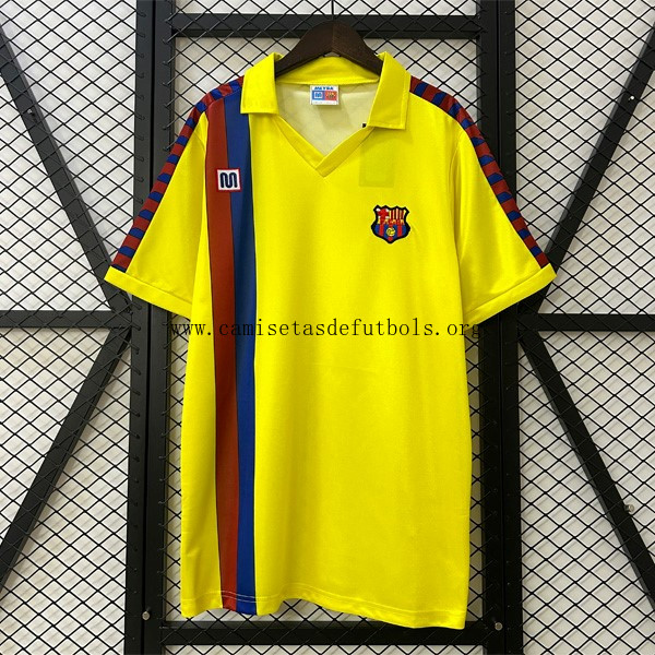 Camiseta Barcelona Replica Segunda Ropa Retro 1982-1984 Bicoca rebajado en toda la red