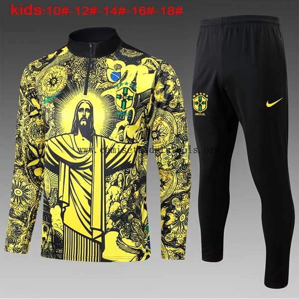 Ninos Sudadera De Training Brasil 2024/25 Amarillo Preciaso, benefíciate