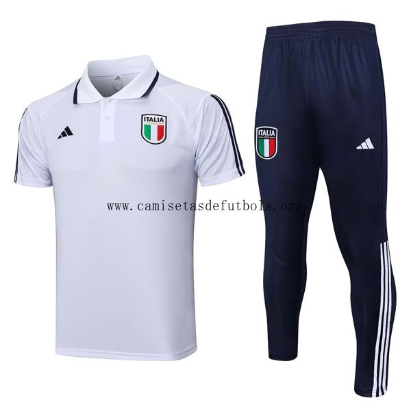 Polo Italia Conjunto Completo 2023/24 Blanco Azul Precio espectacular hasta fin de existencias