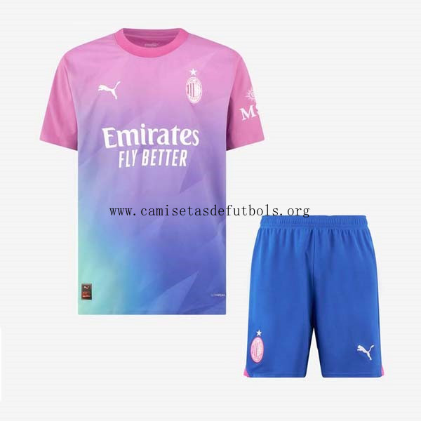 Camiseta AC Milan Replica Tercera Ropa Niño 2023/24 Preciaso alucinante