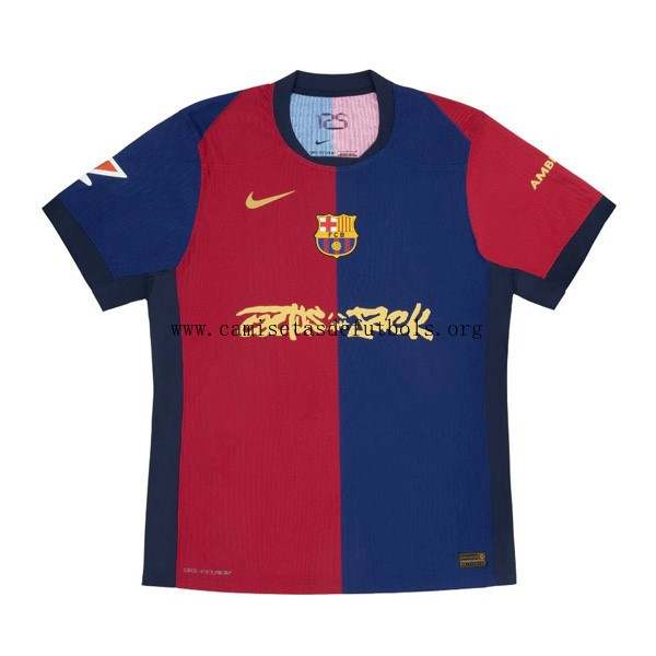 Camiseta Barcelona Replica Primera Ropa Limited Edition Travis Scott 2024-2025 Brutal rebaja, llévatelo de la temporada
