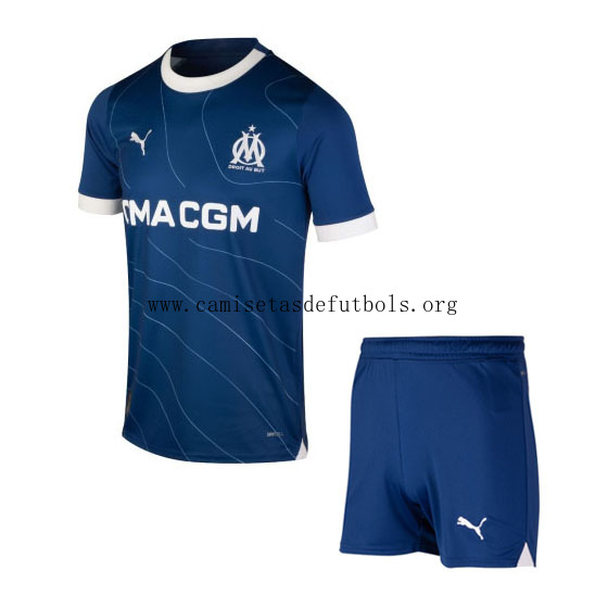 Camiseta Marsella Replica Segunda Ropa Niño 2023/24 Brutal saldo, paga menos en toda la red