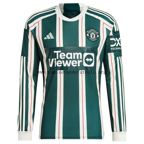 Camiseta Manchester United Replica Segunda Ropa ML 2023/24 Saldo excelente