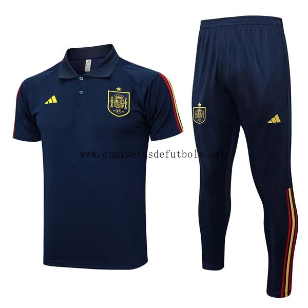 Polo Espana Conjunto Completo 2023/24 Azul Benefíciate este rebajón económico