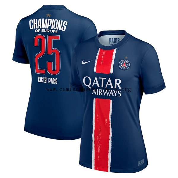 Camiseta PSG Mujer Special Edition Replica Primera Ropa Champions of Europe 2025 ¡¡Ni te imaginas ofertón, aprovéchala ya!