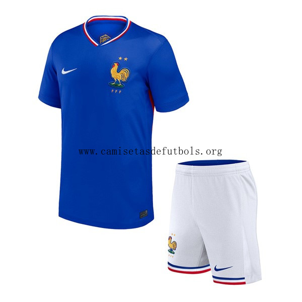 Camiseta Francia Replica Primera Ropa Niño 2024 Magnífico descuento, adquiere por tiempo limitado
