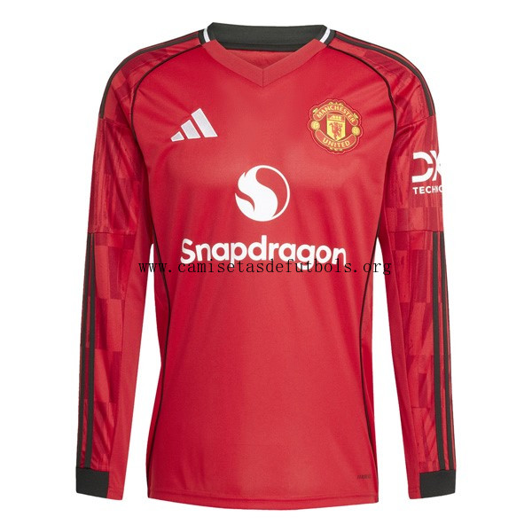 Camiseta Manchester United Replica Primera Ropa ML 2025/26 ¡¡Cómo económico gangaza de outlet!