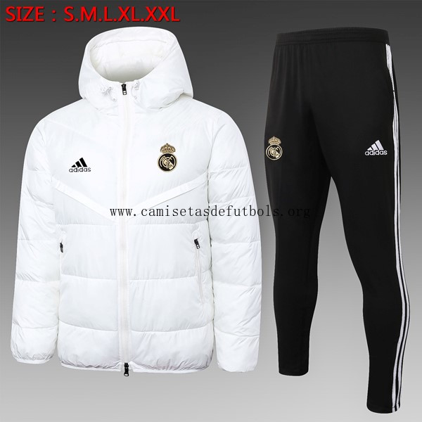 Abrigo Plumón Real Madrid Conjunto Completo 2024/25 Blanco ¡¡Vaya demencial preciaco de campeonato!