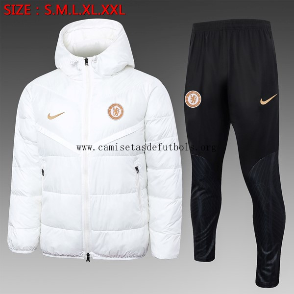 Abrigo Plumón Chelsea Conjunto Completo 2024/25 Blanco Prodigioso precio, gasta menos de derribo