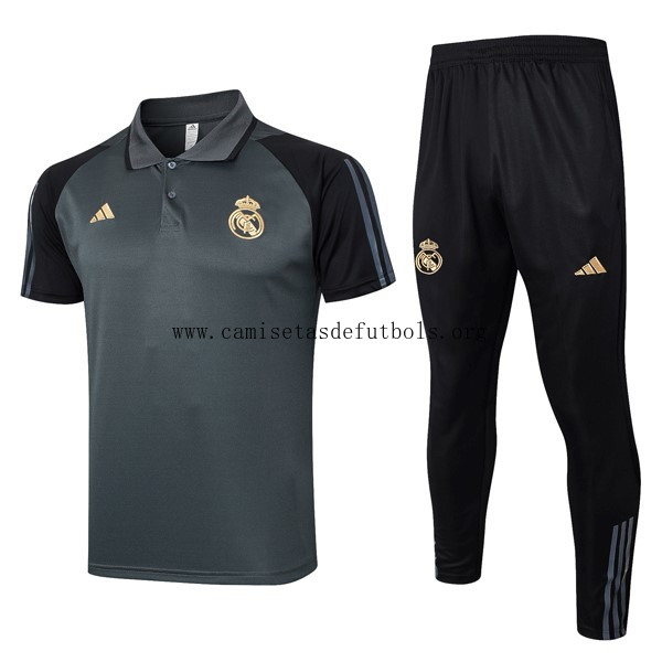 Polo Real Madrid Conjunto Completo 2024/25 Gris Oportunidad demencial