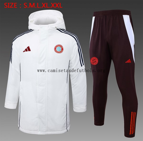 Abrigo Bayern Munich Conjunto Completo 2024/25 Blanco Extraordinario ofertón, corre a por él con devolución gratis