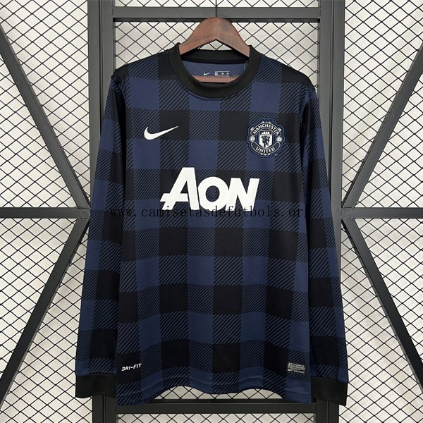 Camiseta M-U Replica Segunda Ropa ML Retro 2013-2014 Precio, activa