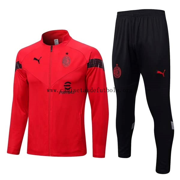 Chandal AC Milan 2022/23 Rojo Negro Preciaco económico