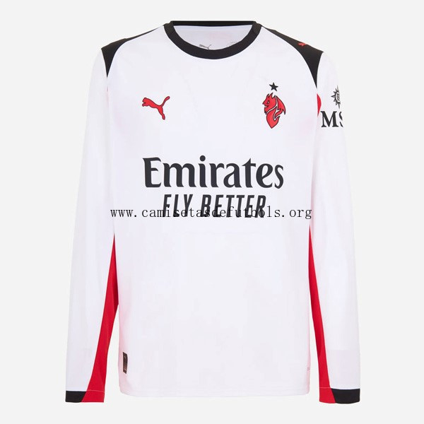 Camiseta AC Milan Replica Segunda Ropa ML 2025/26 Liquidación, atrapa