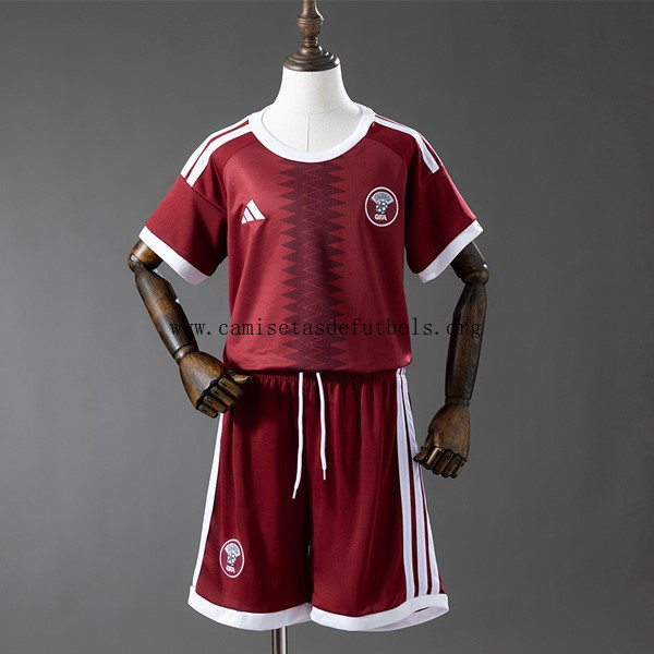 Camiseta Qatar Replica Primera Ropa Niño 2026 Benefíciate este ganga justo