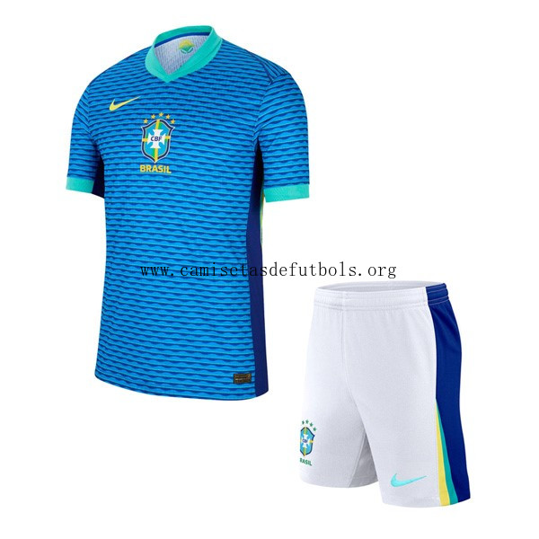 Camiseta Brasil Replica Segunda Ropa Niño 2024 Agarra este ahorro bestia