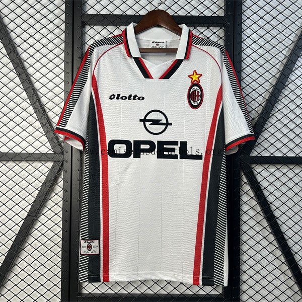 Camiseta AC Milan Replica Segunda Ropa Retro 1998-1999 Ahorro, hazte con él