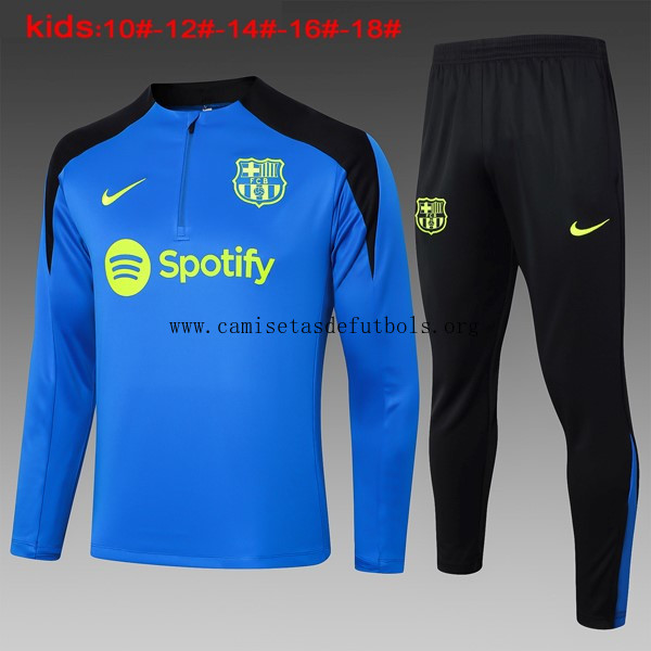 Niños Sudadera De Training Barcelona 2024/25 Azul Negro 3 Preciaco, corre a por él