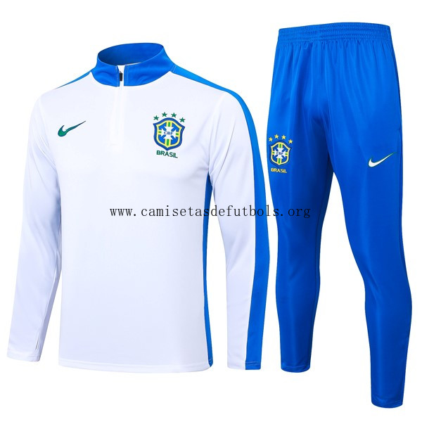 Sudadera De Training Brasil 2024/25 Blanco Azul 3 Sensacional preciaco, corre a por él por tiempo limitado