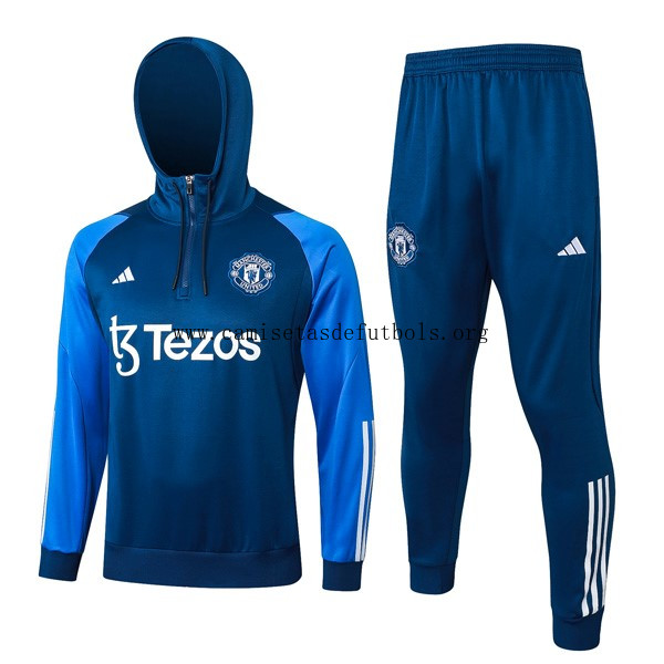 Sudadera Con Capucha Manchester United 2024 Azul 2 ¡¡Ni te imaginas soberbio liquidación de colección!