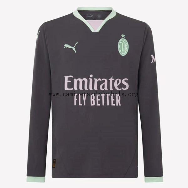 Camiseta AC Milan Replica Tercera Ropa ML 2024/25 ¡¡Cómo formidable preciaso en todo el mercado!