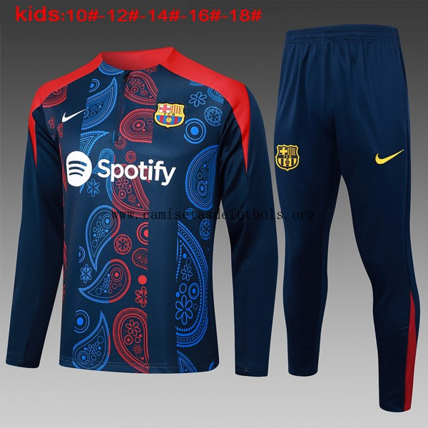 Ninos Sudadera De Training Barcelona 2024/25 Azul Rojo ¡¡Qué oferta, aprovéchala ya!