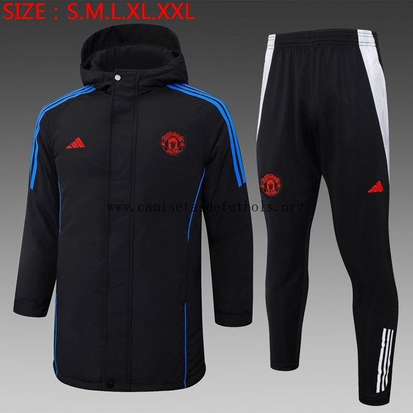 Abrigo Manchester United Conjunto Completo 2024/25 Negro Saldo bestial por tiempo limitado