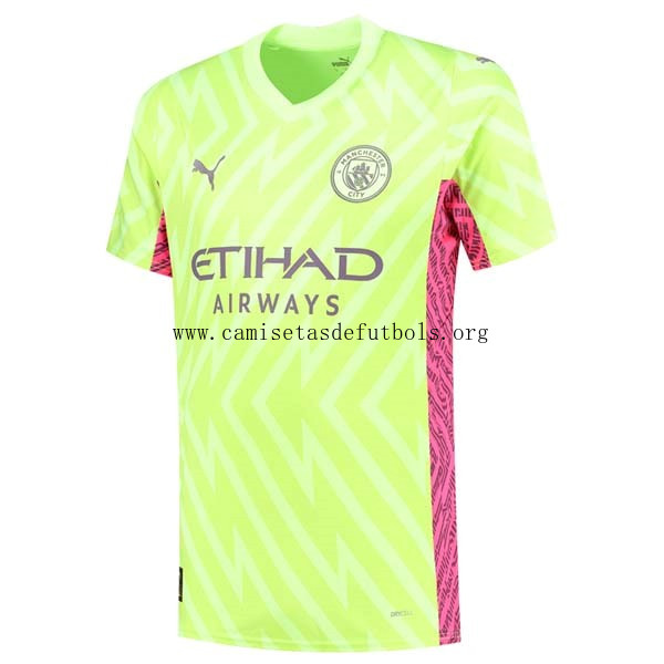 Camiseta Manchester City Replica Primera Ropa Portero 2023/24 Verde Pide ahora este ganga bestia