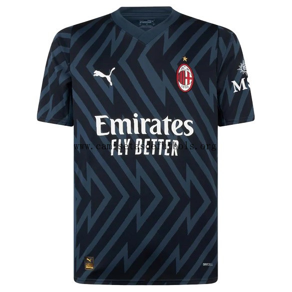 Camiseta AC Milan Replica Tercera Ropa Portero 2023/24 Bicoca económico