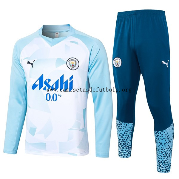 Sudadera De Training Manchester City 2024/25 Blanco Azul Llévatelo este bicoca irrisorio