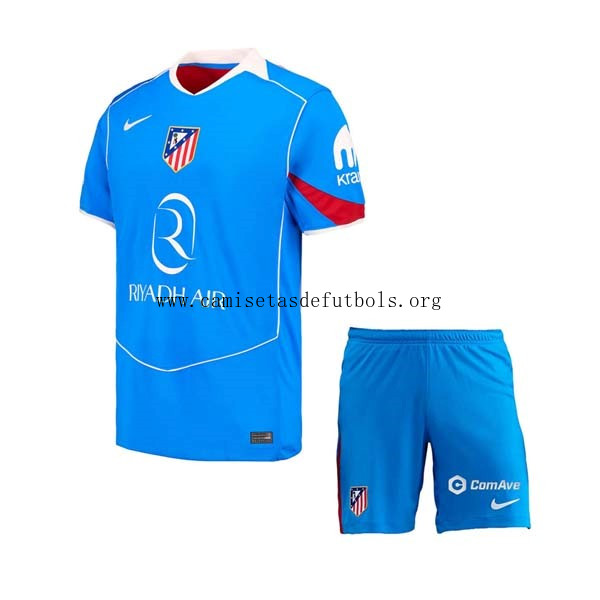 Camiseta Atletico Madrid Replica Tercera Ropa Niño 2025/26 Paga menos este ganga brutal