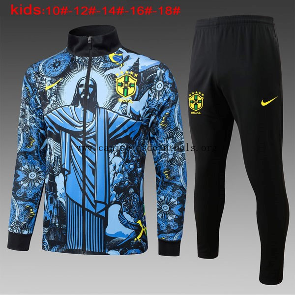 Ninos Chandal Brasil 2024/25 Azul ¡¡Qué increíble liquidación de colección!