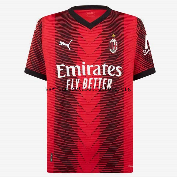 Camiseta AC Milan Replica Primera Ropa 2023/24 ¡¡Qué rebajón, date prisa!