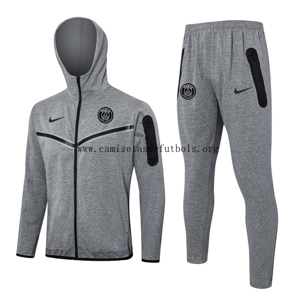 Chandal Con Capucha PSG 2024/25 Gris 3 Agarra este ganga barato