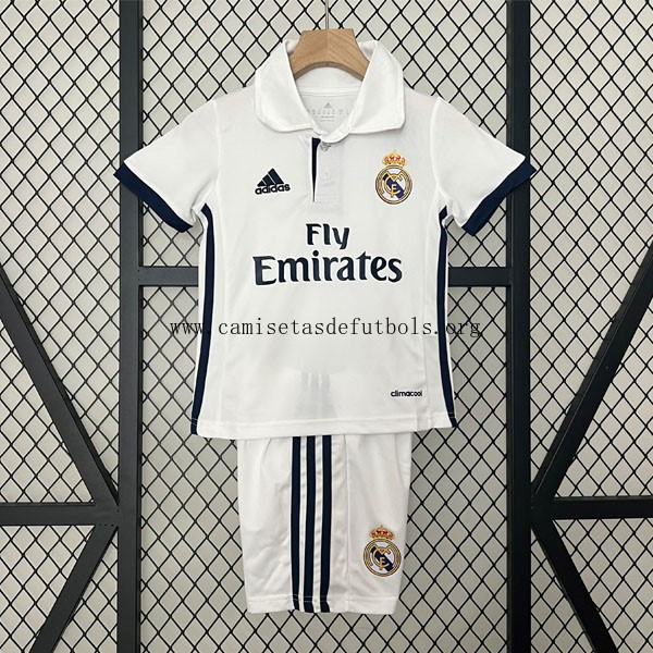 Camiseta Real Madrid Replica Primera Ropa Retro Niño 2016 2017 Bicoca, aprovéchalo