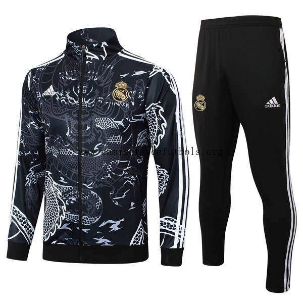 Chandal Real Madrid 2024/25 Negro Blanco 3 Espectacular rebajón, adquiere antes de que se acabe