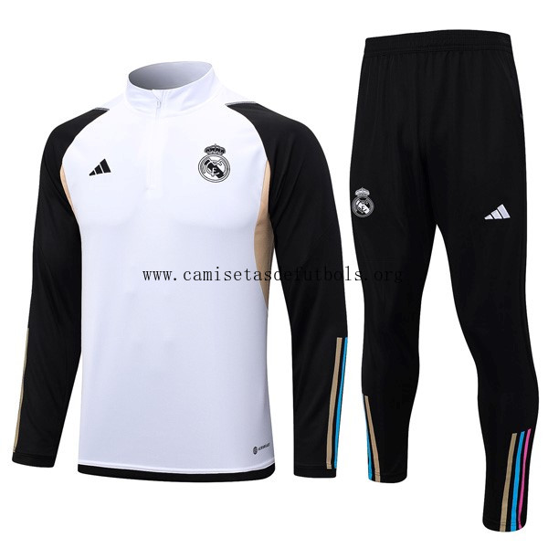 Sudadera De Training Real Madrid 2024 Blanco Negro Agarra este ahorro transparente
