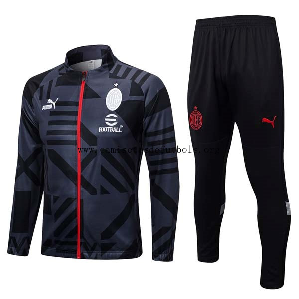 Chandal AC Milan 2023/24 Gris Rojo Aprovéchala ya este rebajón bestia