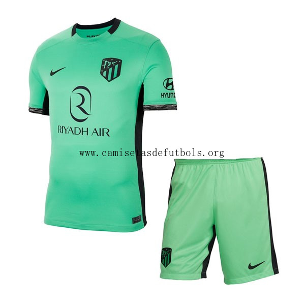Camiseta Atlético de Madrid Replica Tercera Ropa Niño 2023/24 Corre a por él este ganga rebajado
