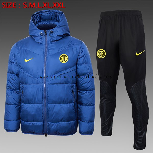 Abrigo Plumón Inter Milan Conjunto Completo 2024/25 Azul Ganga demencial