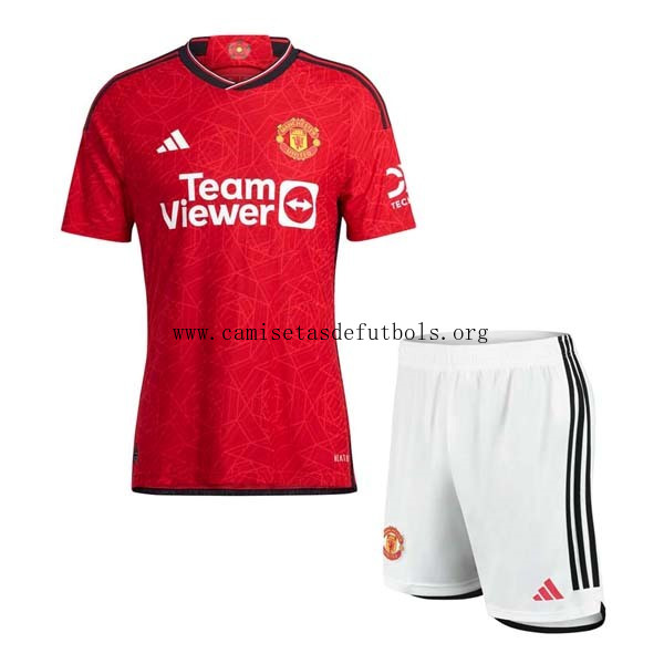 Camiseta Manchester United Replica Primera Ropa Niño 2023/24 Saldo portentoso