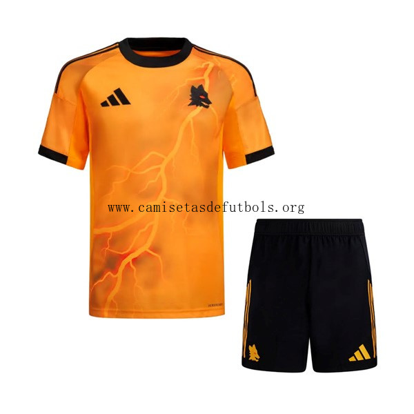 Camiseta AS Roma Replica Segunda Ropa Niño 2025/26 ¡¡Menudo/a insuperable chollazo de derribo!