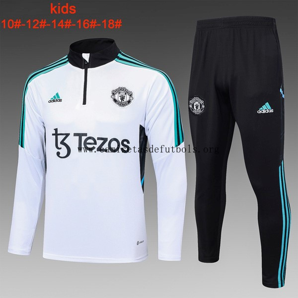 Ninos Sudadera De Training Manchester United 2024 Blanco Azul ¡¡Vaya oportunidad, aprovéchalo!