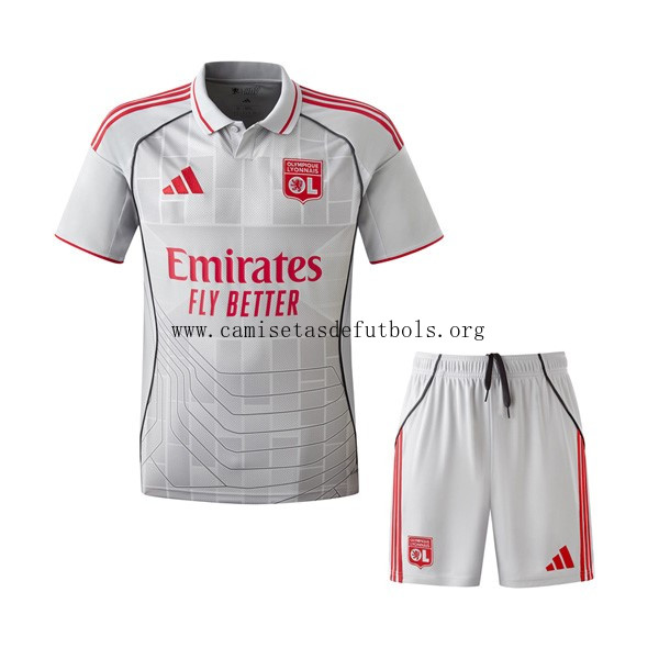 Camiseta Lyon Replica Tercera Ropa Niño 2025/26 Preciaco justo